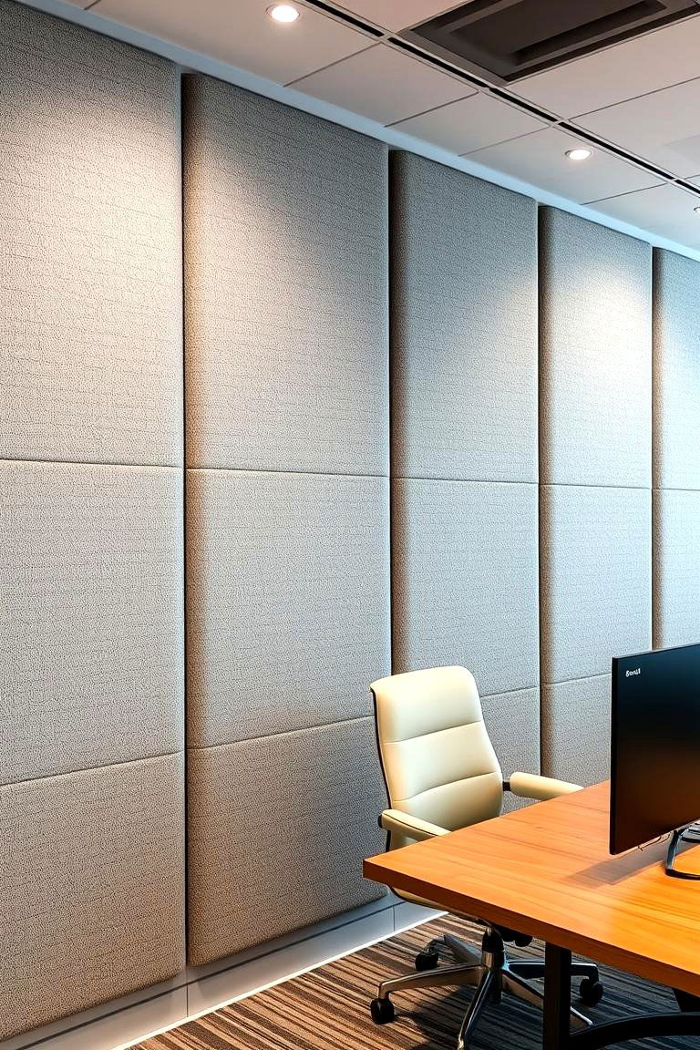 Fabric Panels - 24 Office Wall Decor Ideas