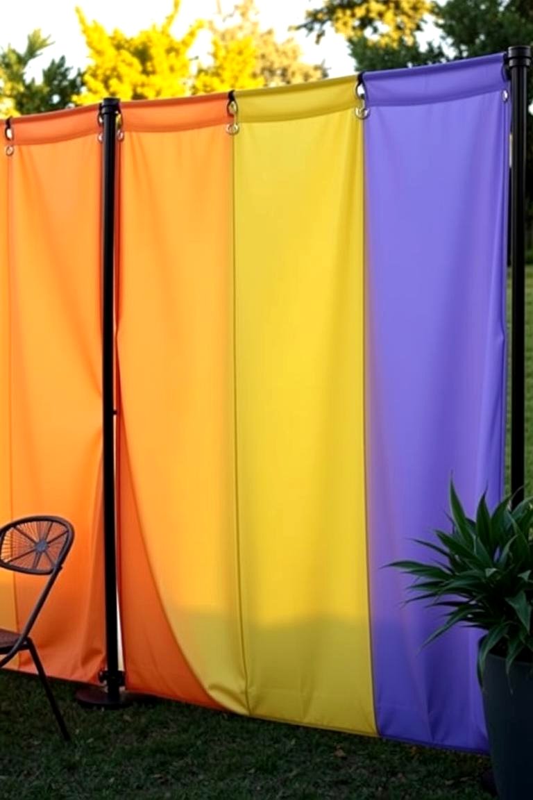 Fabric Privacy Screens - 24 Temporary Fence Ideas