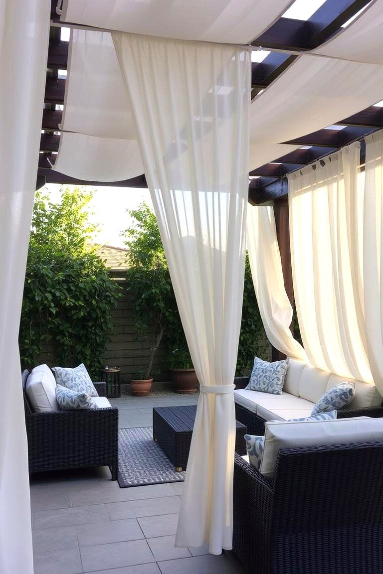 Fabric Privacy Screens or Curtains - 24 Outdoor Privacy Screen Ideas