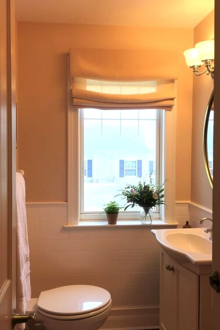 Fabric Shades for Softness and Style - 24 Bathroom Window Treatment Ideas