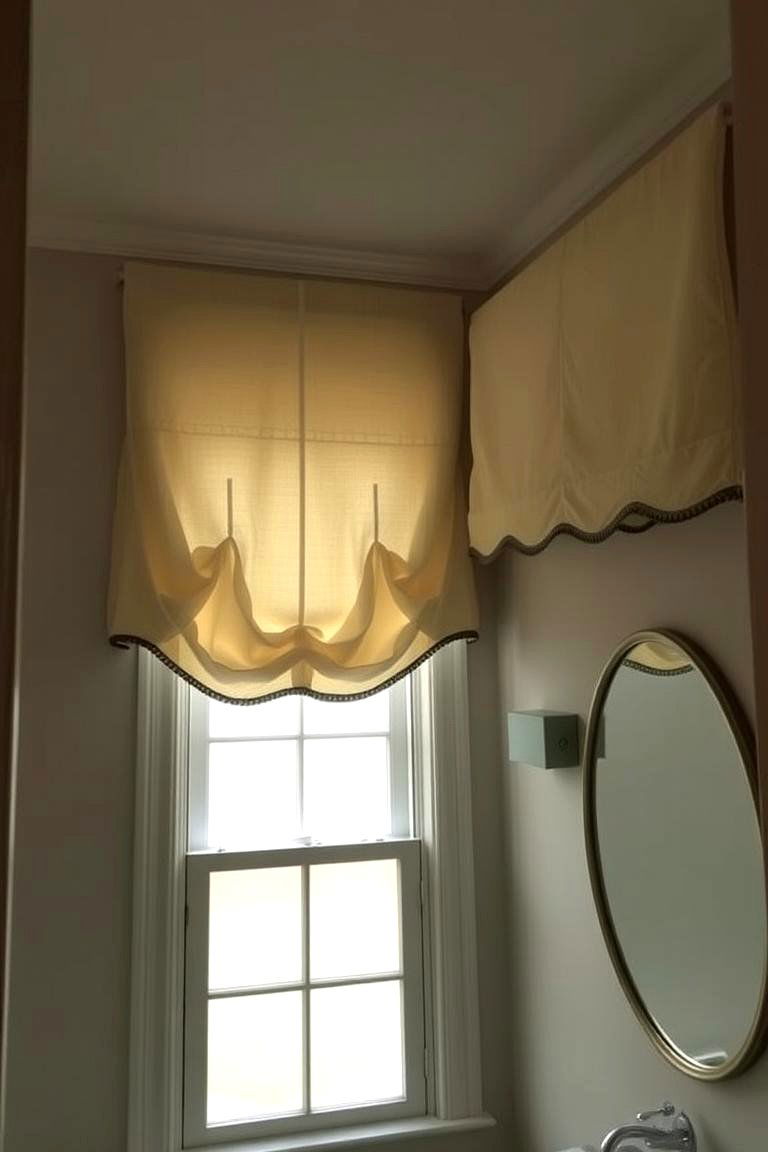 Fabric Valances for a Touch of Elegance - 24 Bathroom Window Treatment Ideas
