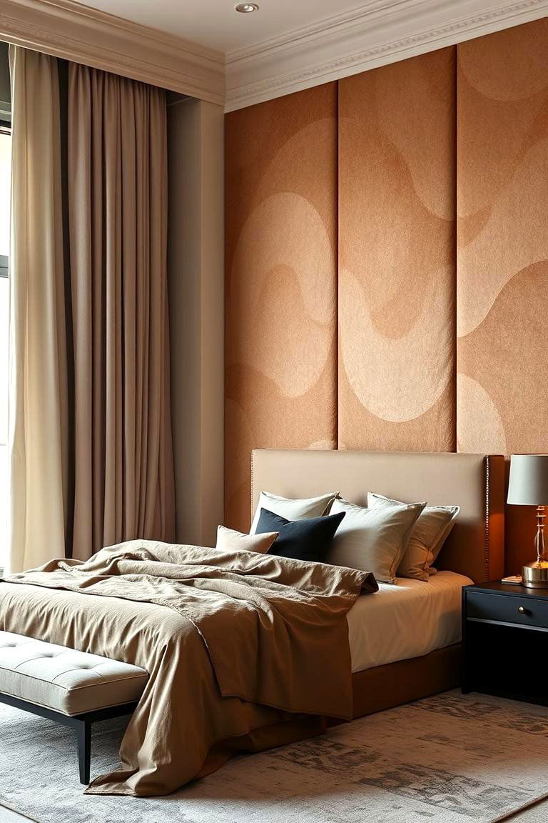 Fabric Wall Covering - 24 Bedroom Accent Wall Ideas