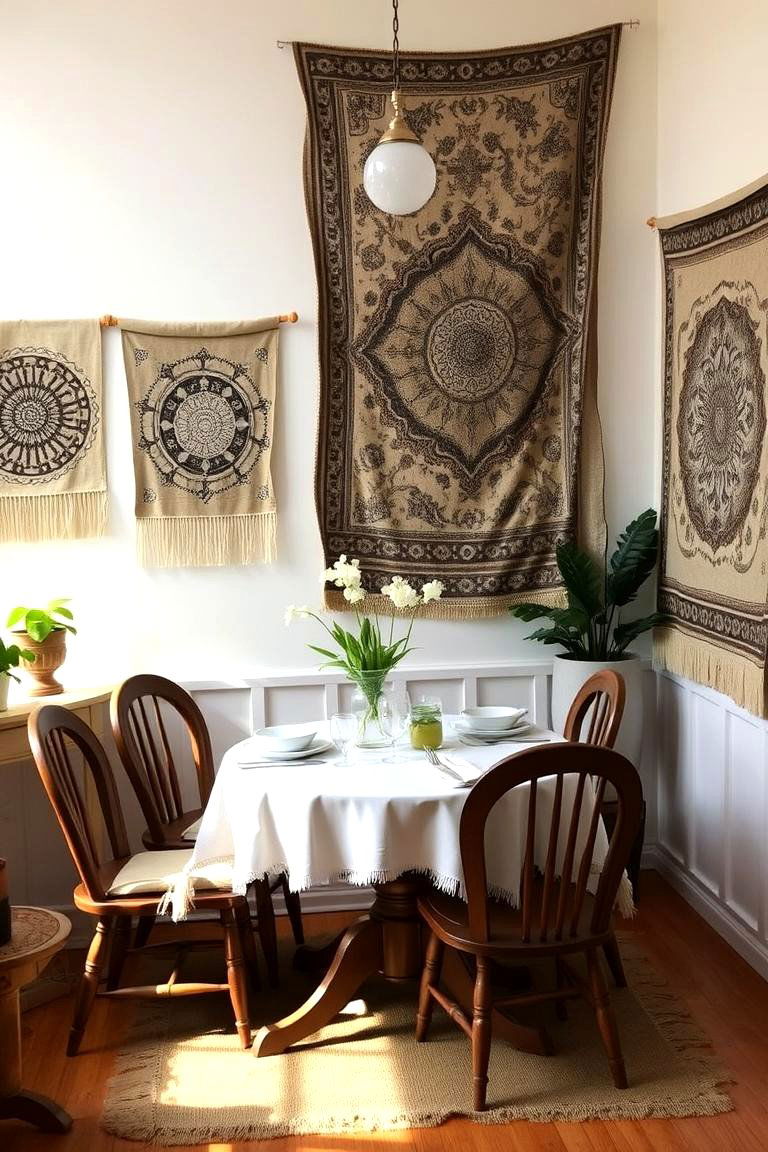 Fabric Wall Hangings - 24 Dining Room Wall Decor Ideas
