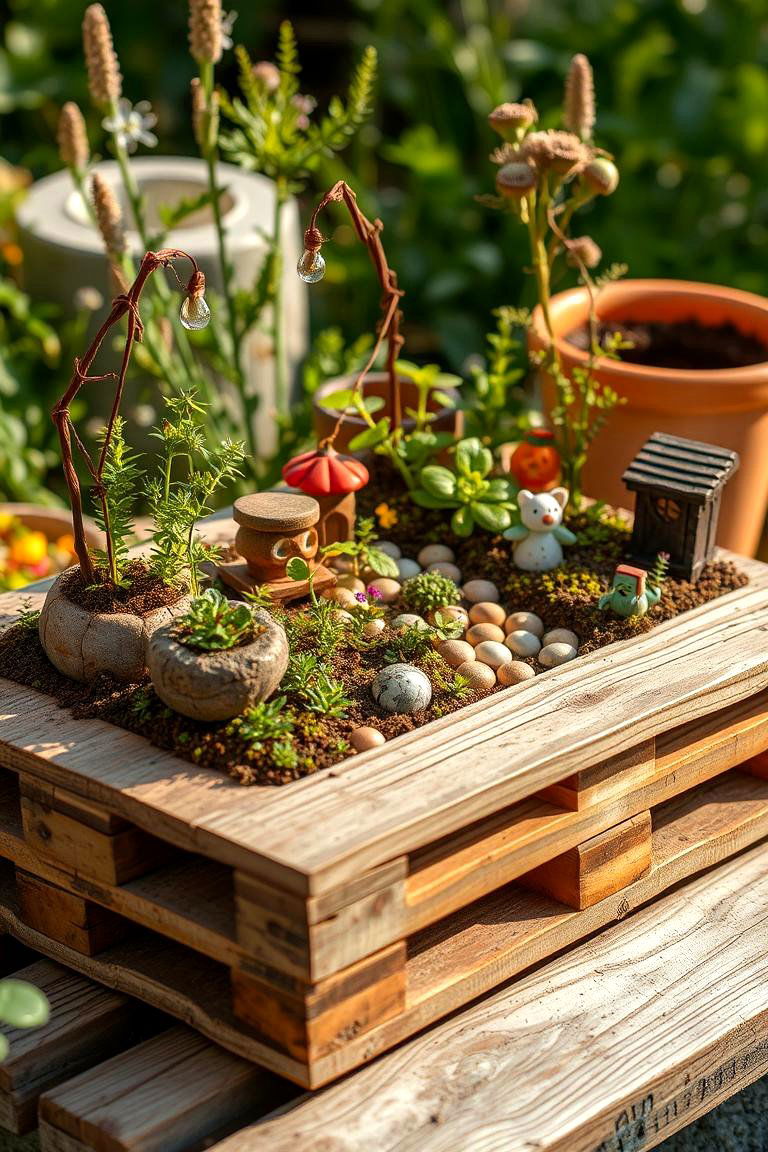 Fairy Garden - 24 Vertical Pallet Garden Ideas