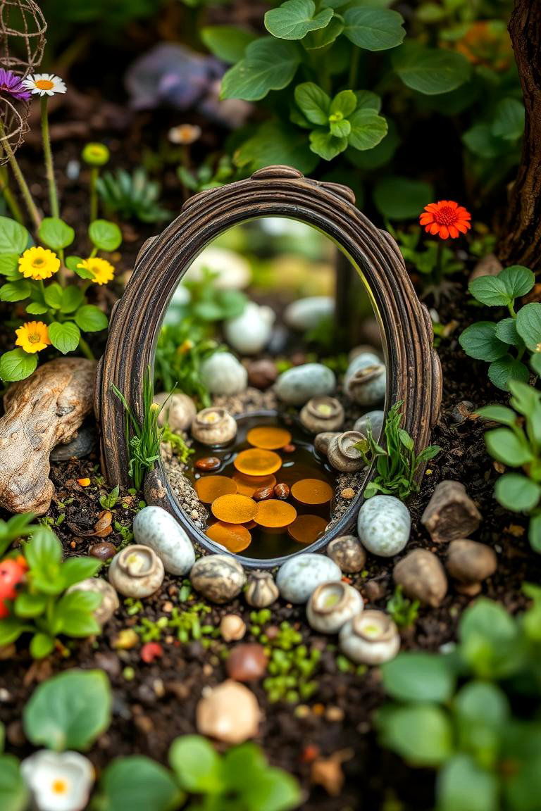 Fairy Garden Mirror - 24 Garden Mirror Ideas