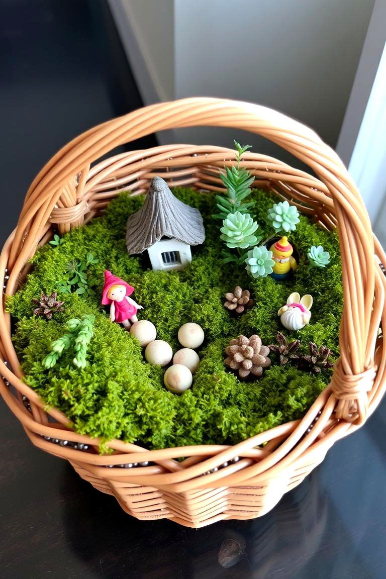 Fairy Garden in a Basket - 24 Fairytale Wedding Ideas