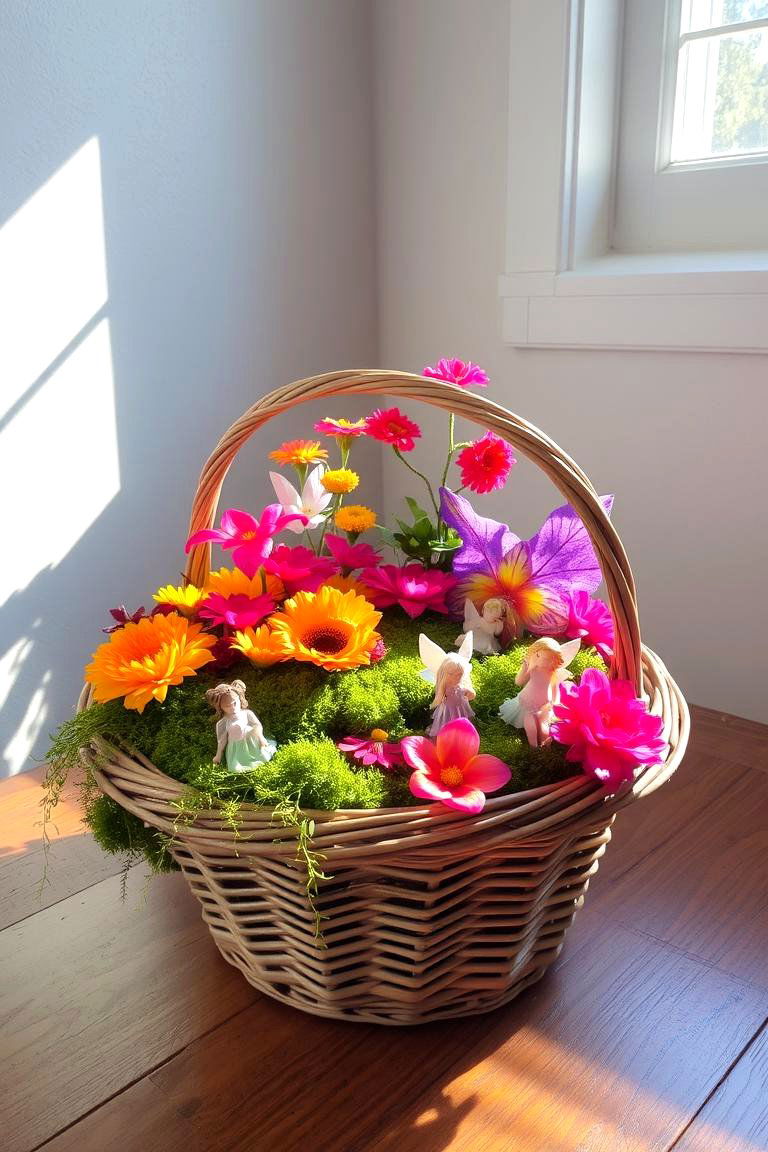 Fairy Garden in a Basket - 24 Fall Birthday Party Ideas
