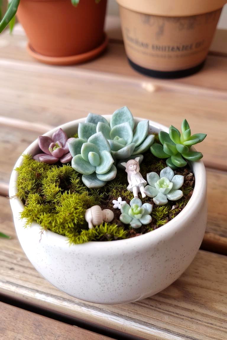 Fairy Garden in a Ceramic Pot - 24 Fairytale Wedding Ideas