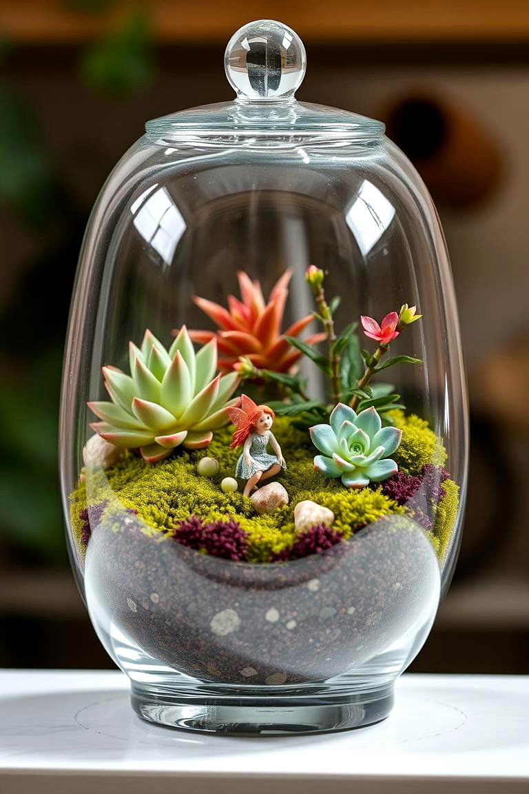 Fairy Garden in a Glass Terrarium - 24 Fairytale Wedding Ideas