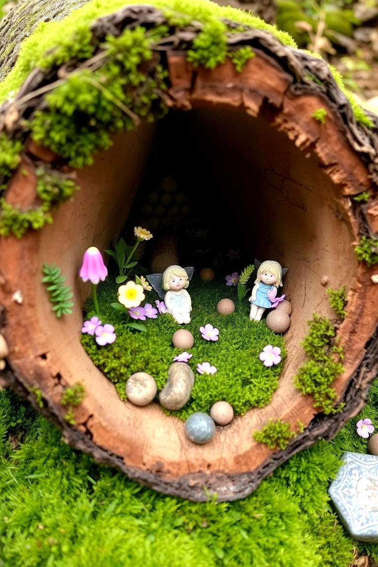 Fairy Garden in a Log - 24 Fairytale Wedding Ideas