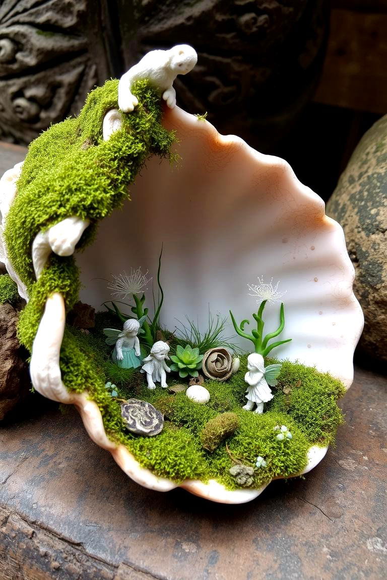 Fairy Garden in a Seashell - 24 Fairytale Wedding Ideas