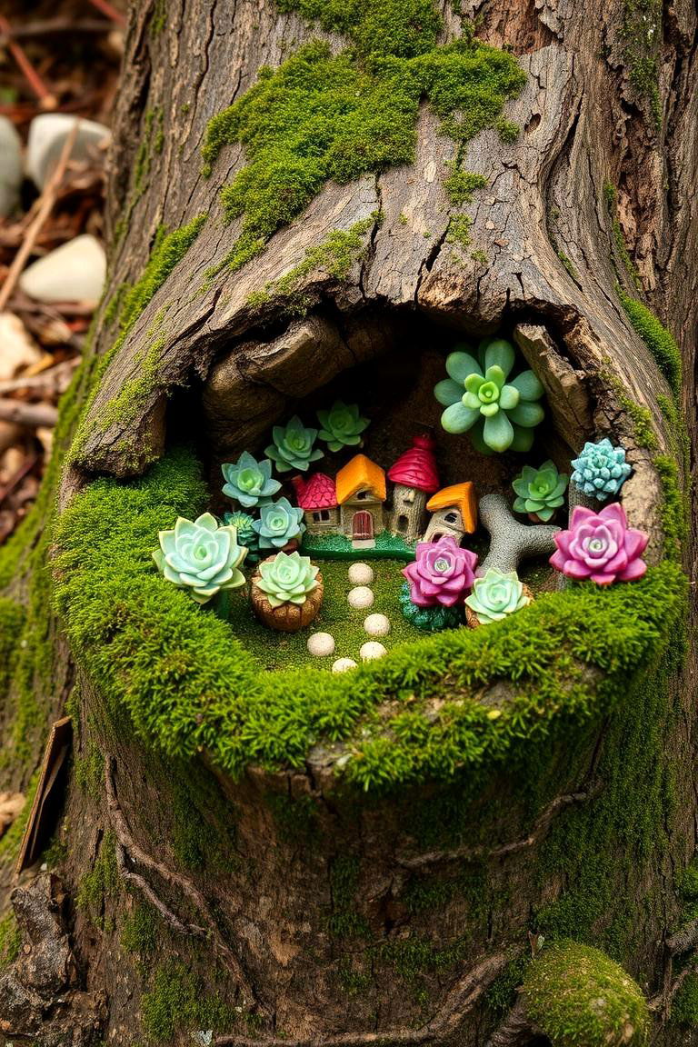 Fairy Garden in a Tree Stump - 24 Fairytale Wedding Ideas