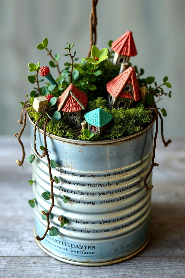 Fairy Garden in a Vintage Tin Can - 24 Fairytale Wedding Ideas
