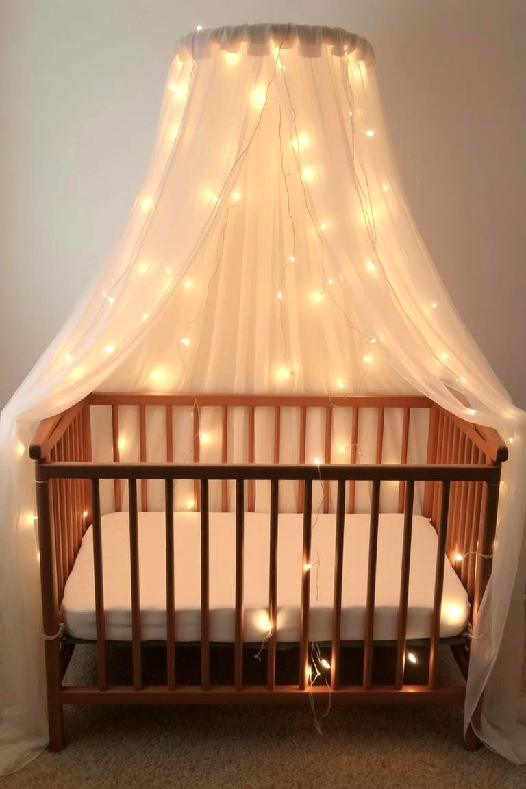 Fairy Light Canopy - 24 Whimsical Nursery Ideas