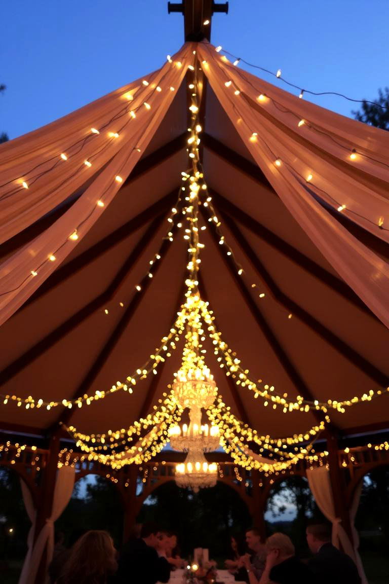 Fairy Lights for a Magical Vibe - 24 Gazebo Lighting Ideas