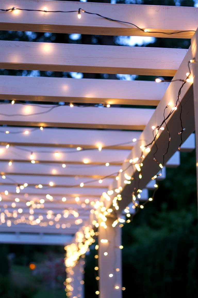 Fairy Lights for a Touch of Magic - 24 Pergola Lighting Ideas