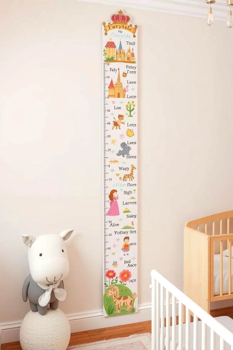 Fairytale Growth Chart - 24 Princess Nursery Ideas
