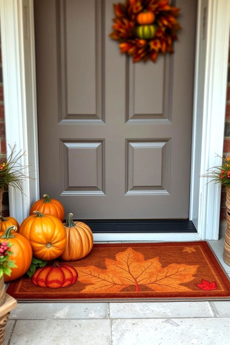 Fall Doormat - 24 Front Door Fall Decor Ideas