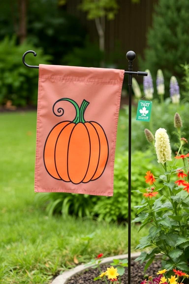 Fall Themed Garden Flags - 24 fall outdoor decorating ideas