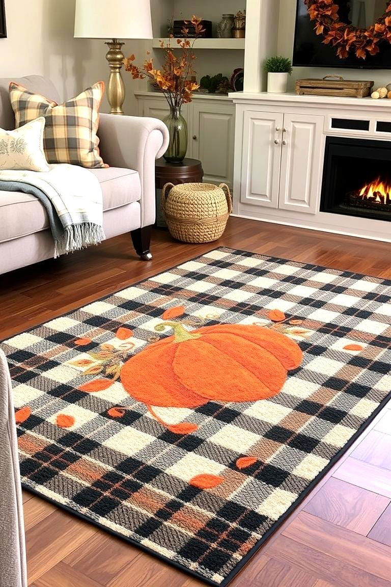 Fall Themed Throw Rugs - 24 Fall Decor Ideas