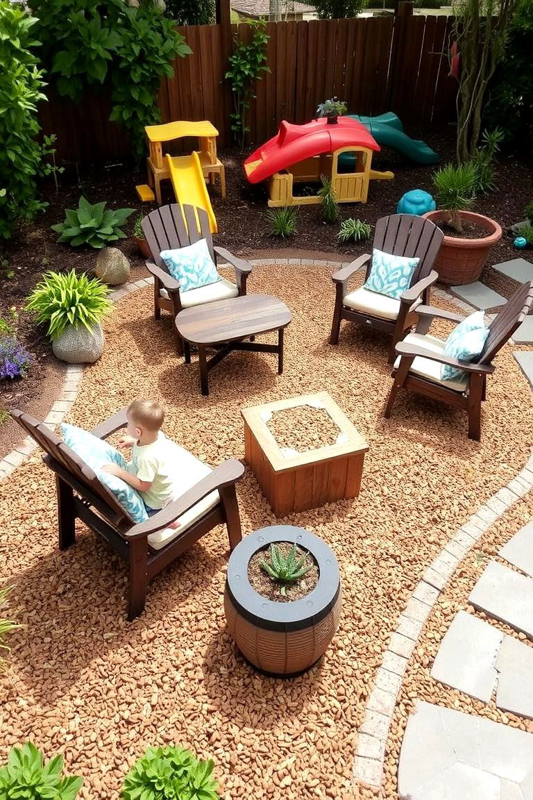 Family Friendly Mulch Patio - 24 mulch patio ideas