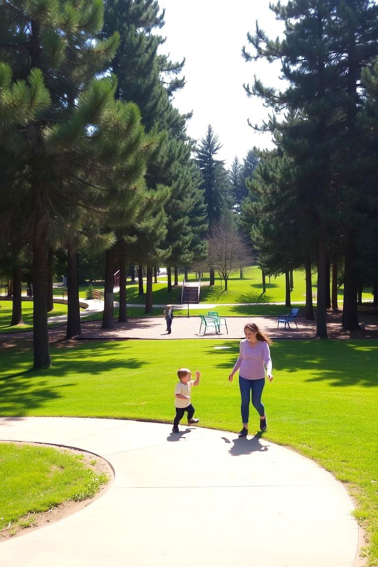 Family Friendly Pine Tree Park - 24 Pine Tree Landscape Ideas