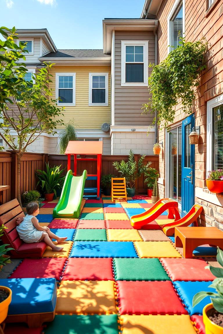 Family Friendly Play Area - 24 townhouse patio ideas