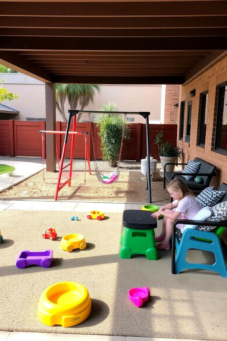 Family Friendly Play Area - 24 Attached Covered Patio Ideas