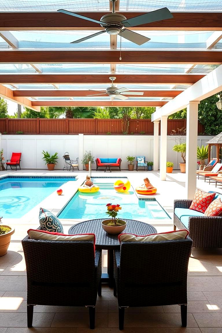 Family Friendly Play Zone - 24 Pool Patio Ideas