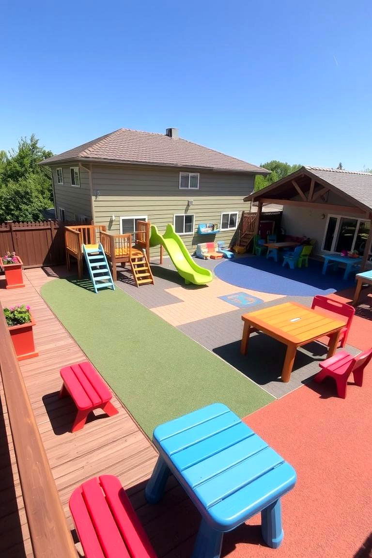 Family Friendly Play Zone - 24 Deck and Patio Combination Ideas