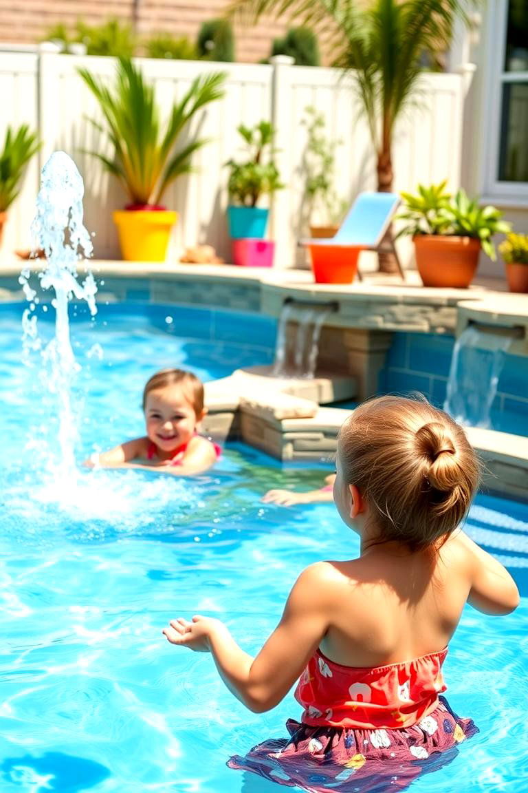 Family Friendly Spool Pool with Water Features - 24 Spool Pool Ideas
