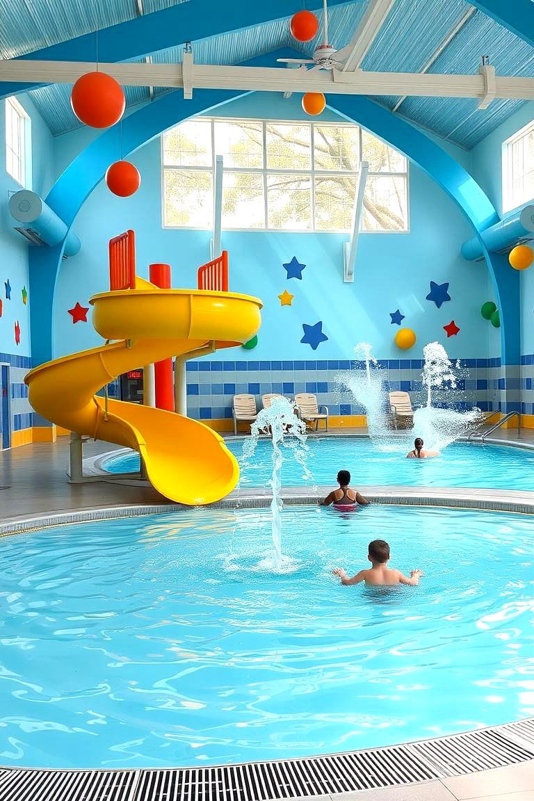 Family Fun Zone with Water Features - 24 Indoor Pool Ideas