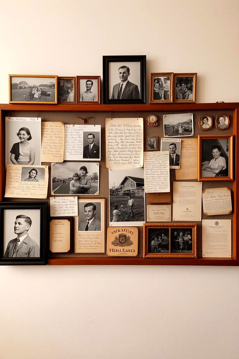 Family Memory Display - 24 Thanksgiving Decoration Ideas