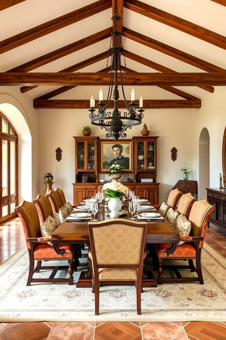 Family Style Dining Area - 24 Tuscan Interior Design Ideas