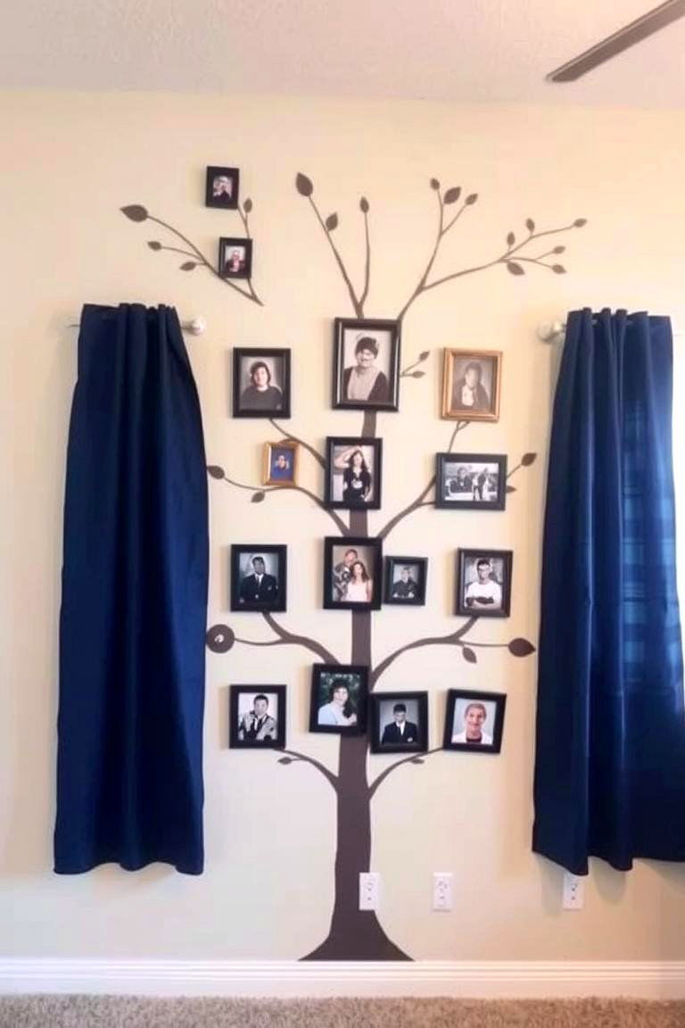 Family Tree Photo Wall - 24 Family Picture Wall Ideas