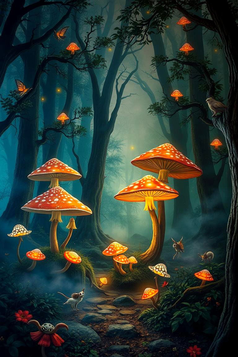 Fantasy Forest - 24 Bathroom Mural Ideas