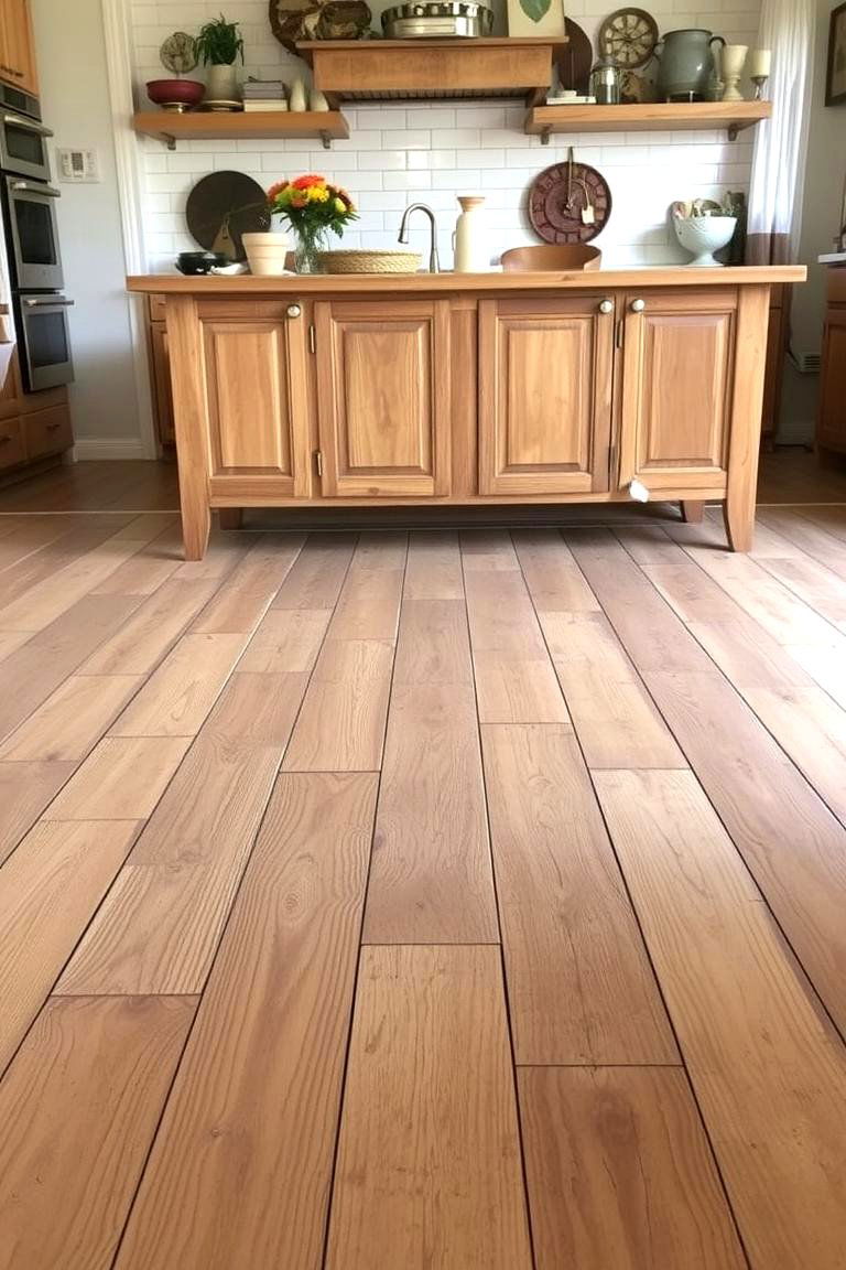 Farm Inspired Flooring - 24 Country Kitchen Ideas