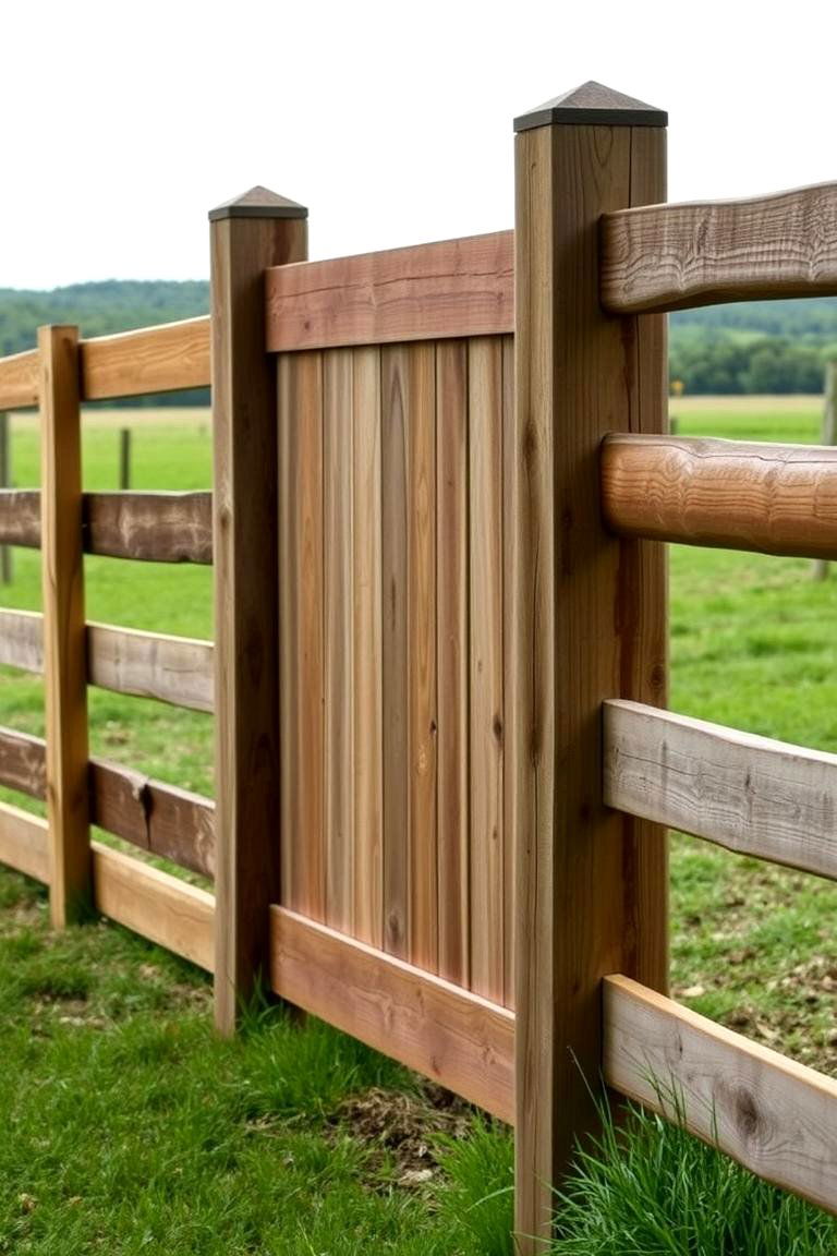 Farm Style Privacy Fence - 24 Privacy Fence Ideas
