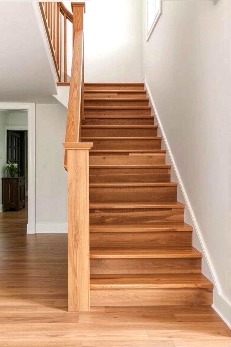 Farmhouse Chic Reclaimed Wood Staircase - 24 Wooden Staircase Ideas
