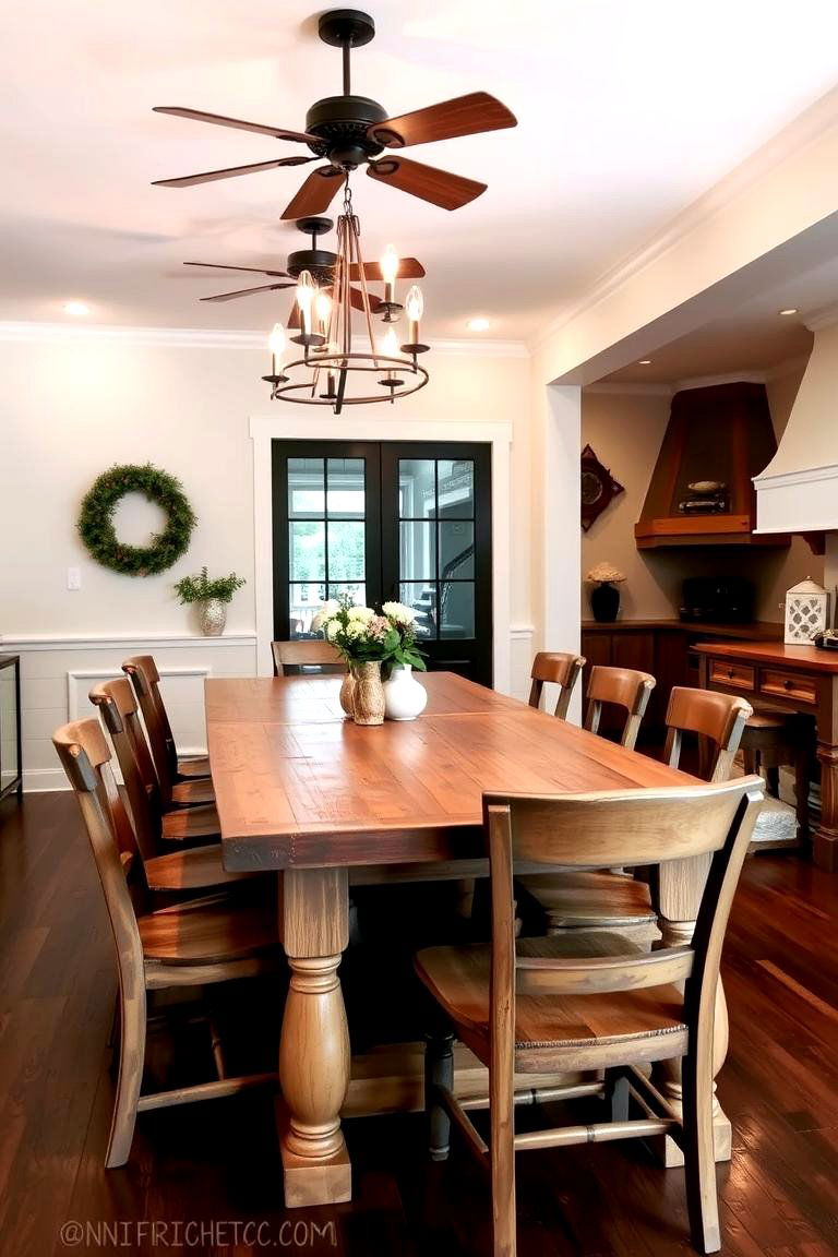 Farmhouse Dining Table - 24 Rustic Kitchen Ideas