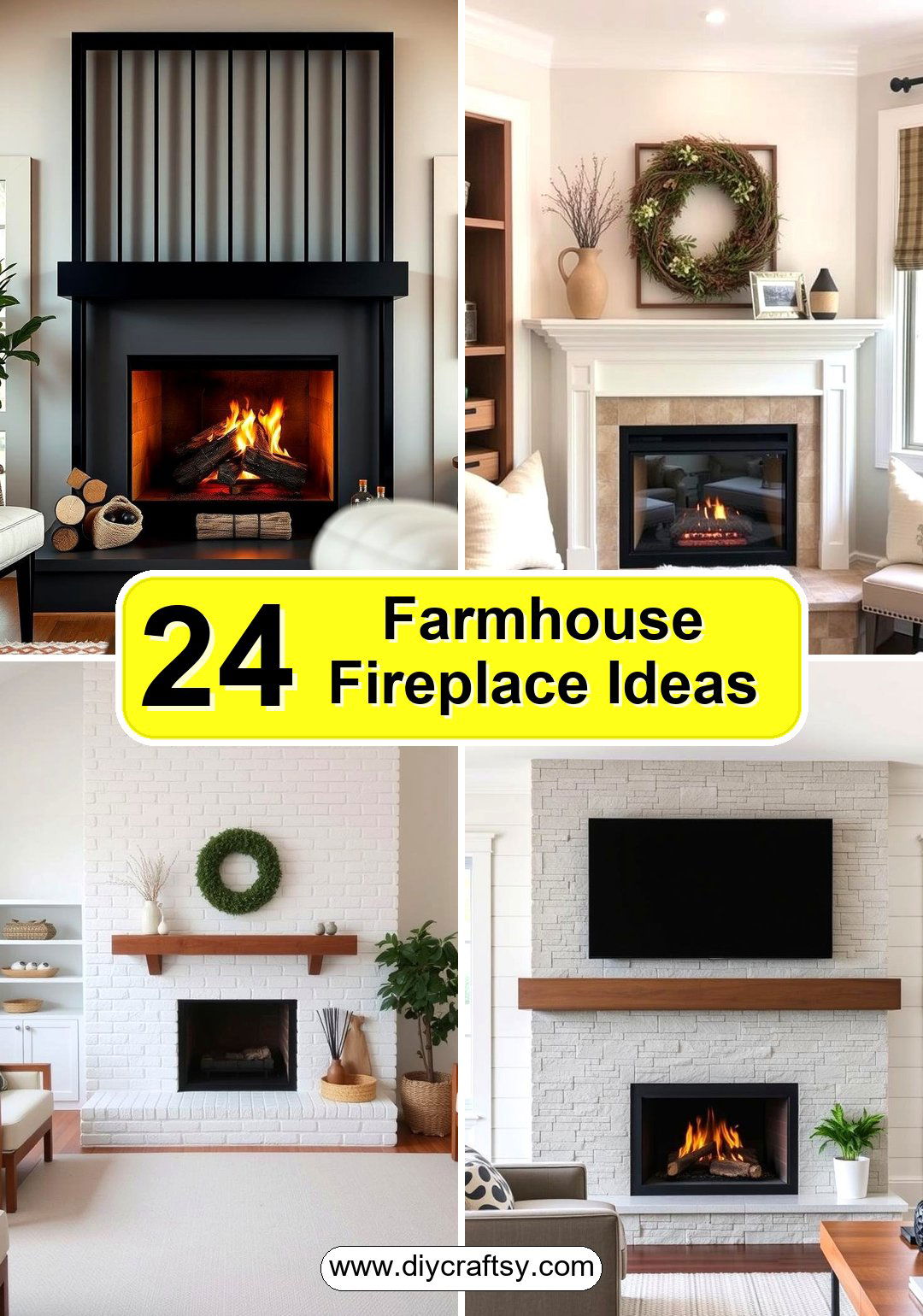Farmhouse Fireplace Ideas