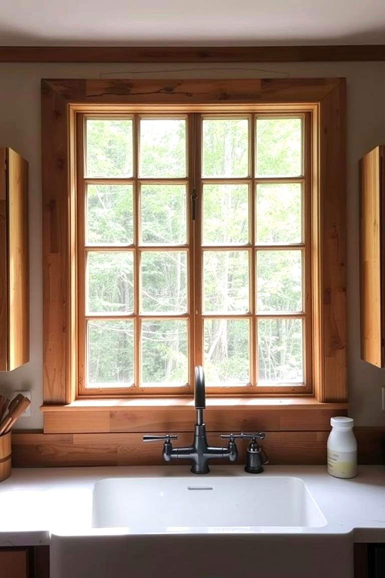 Farmhouse Flair with a Divided Light Window - 24 Kitchen Window Ideas Over Sink
