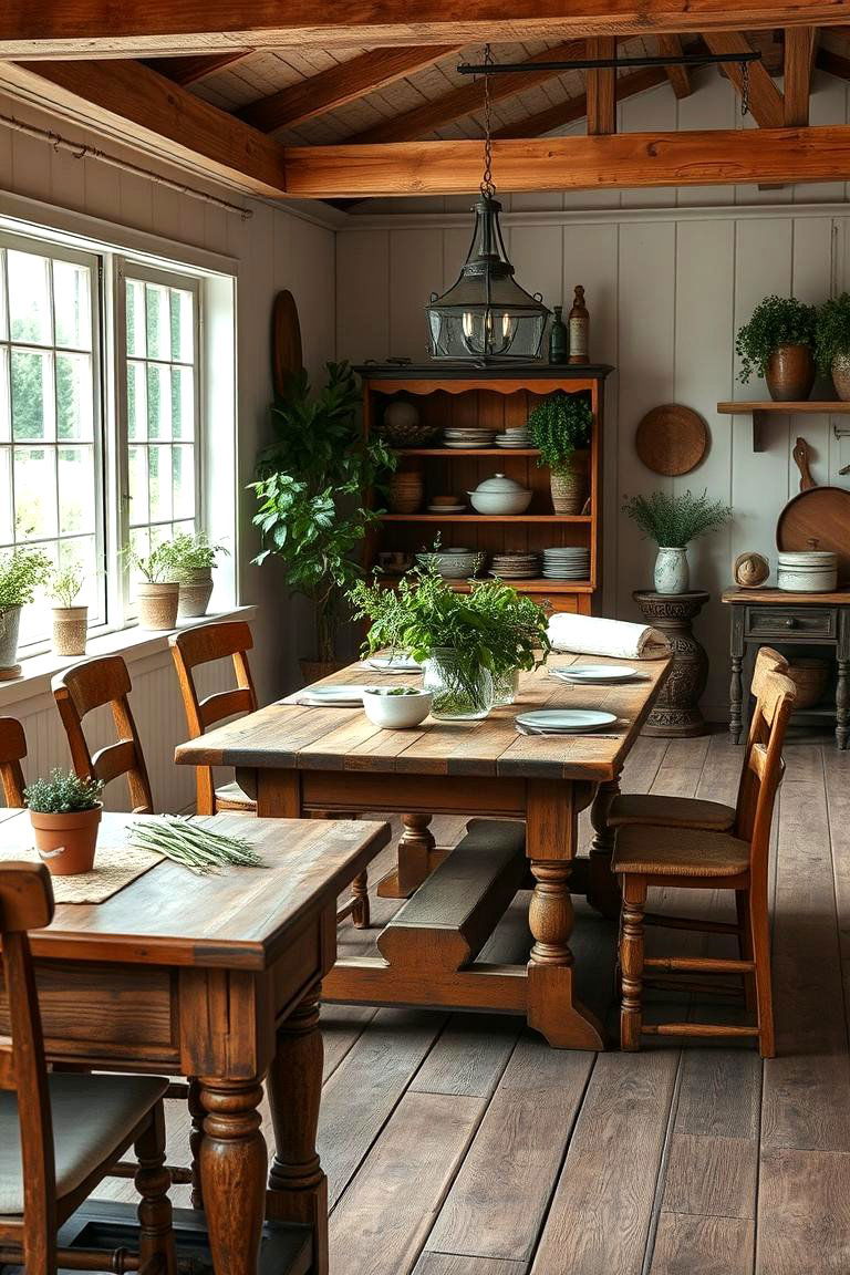 Farmhouse Greenhouse Delight - 24 Greenhouse Dining Room Ideas