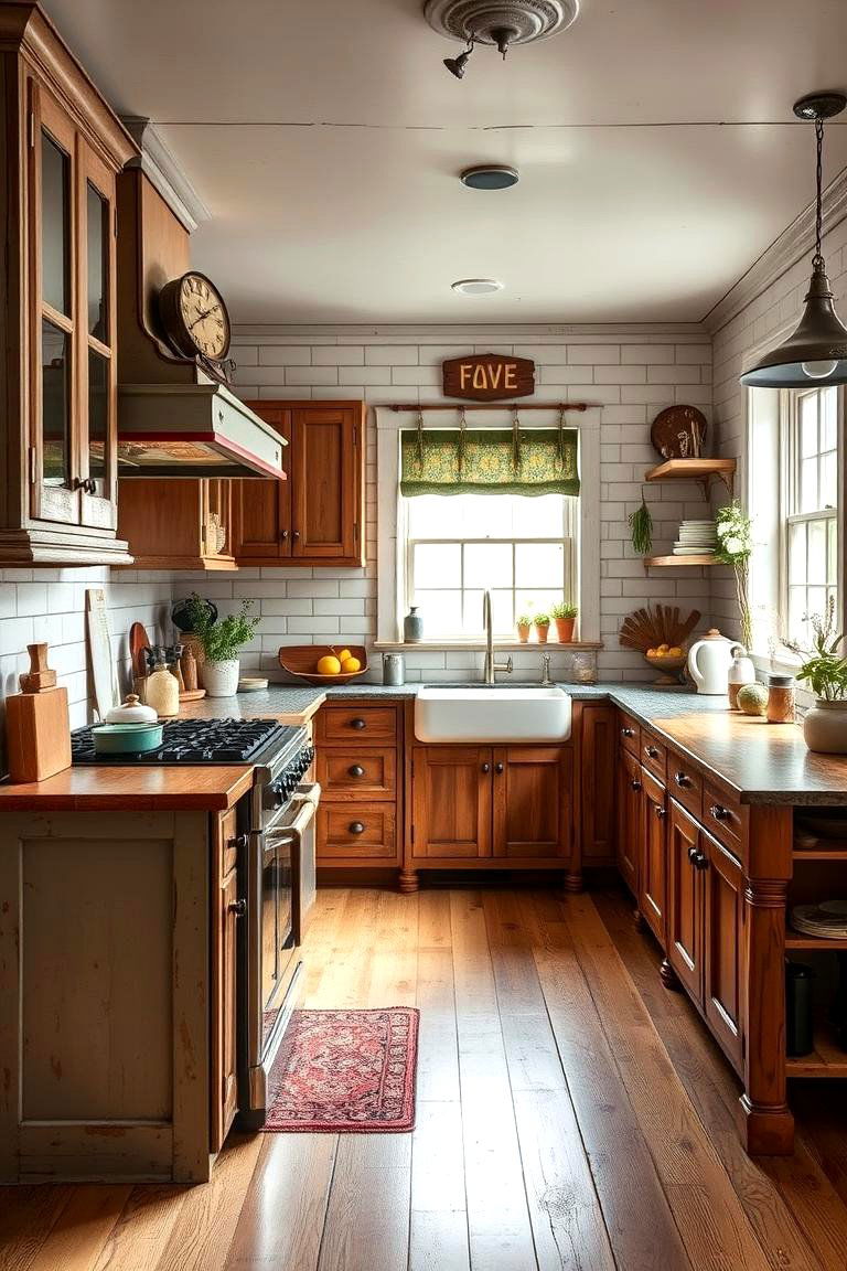 Farmhouse Inspired Warmth - 24 One Wall Kitchen Ideas