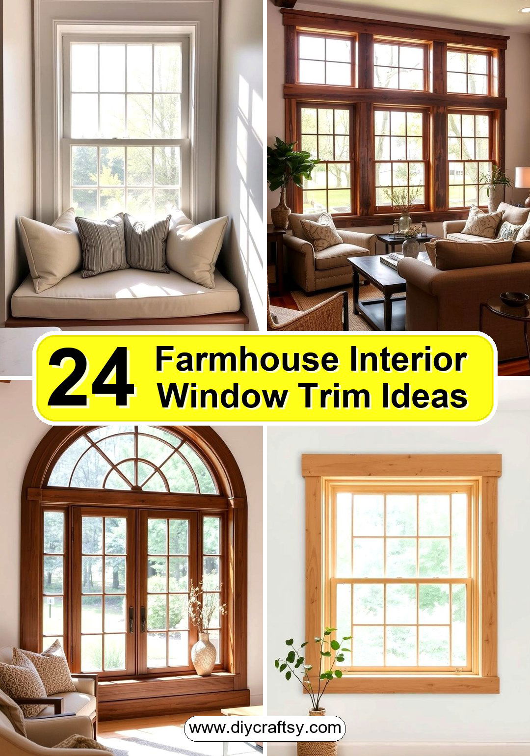 Farmhouse Interior Window Trim Ideas
