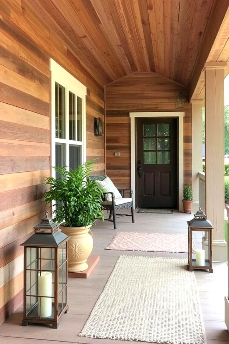 Farmhouse Porch with Reclaimed Wood - 24 Farmhouse Porch Ideas
