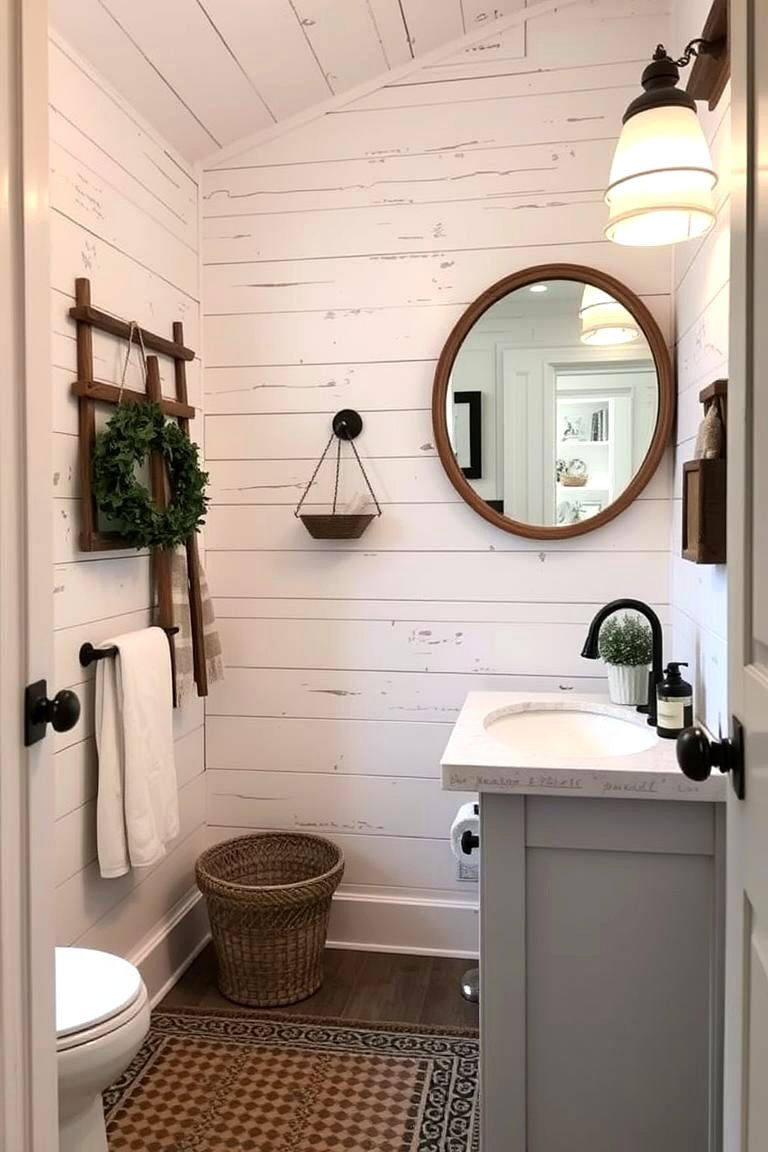 Farmhouse Shiplap Bathroom - 24 shiplap bathroom ideas