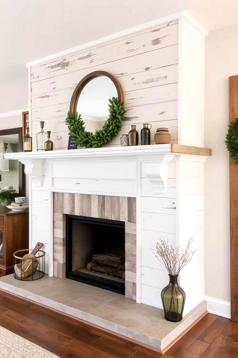 Farmhouse Shiplap Fireplace - 24 Shiplap Fireplace Ideas