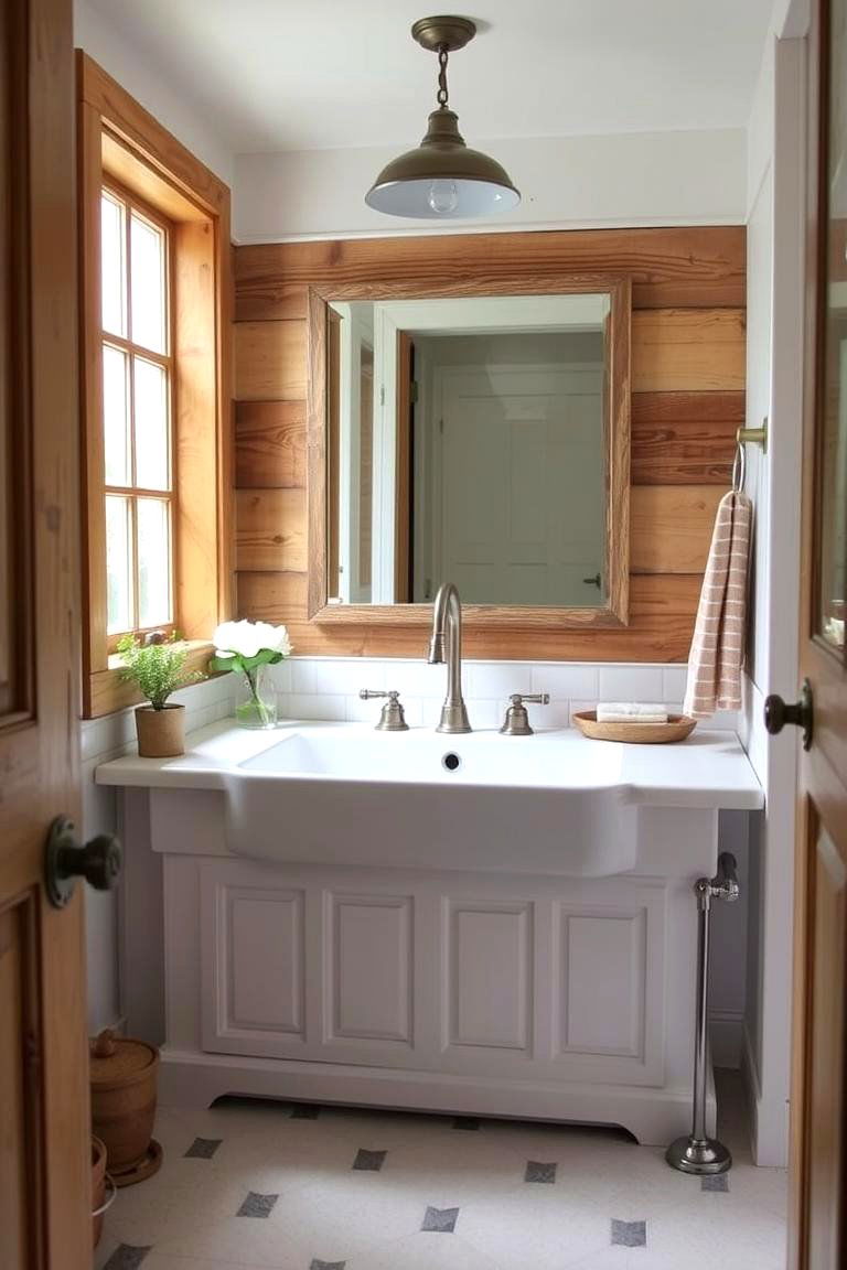 Farmhouse Sink - 24 Bathroom Sink Ideas