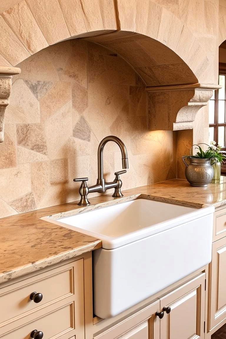 Farmhouse Sink - 24 Tuscan Kitchen Design Ideas